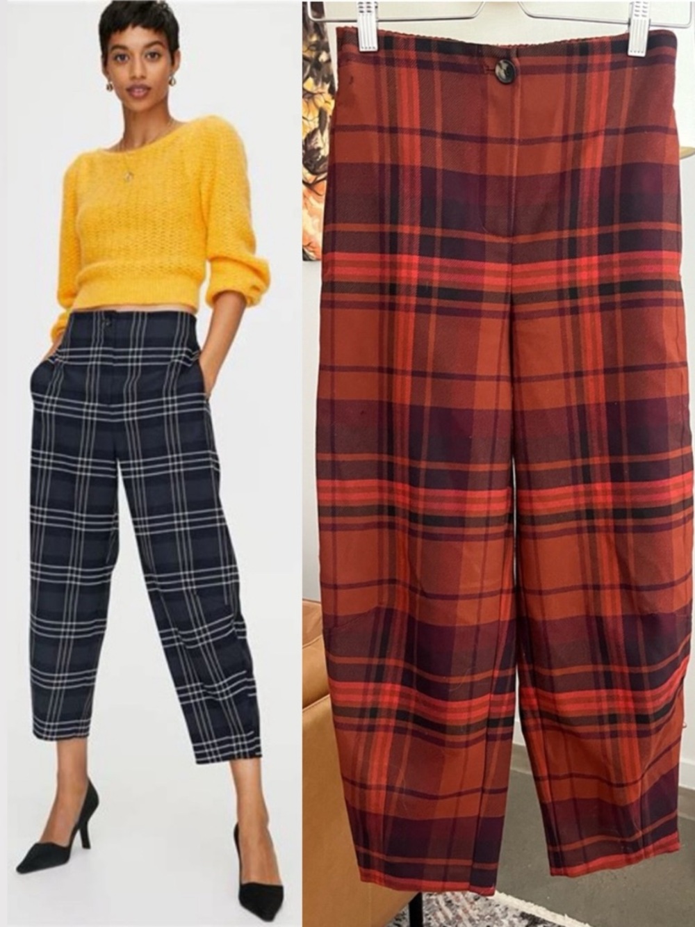 Aritzia Wilfred Dawna Check Pant